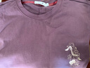 與狼共舞【日進(jìn)斗金】純棉透氣國潮精致刺繡男士短袖T恤 502絳紫  2XL  曬單實(shí)拍圖
