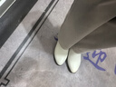 啄木鳥(niǎo)真皮白色短靴女2025新款春秋單靴加絨中跟時(shí)尚單鞋女軟底媽媽大碼 米色布里-跟高4厘米 35 曬單實(shí)拍圖