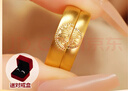 結婚對戒古法黃金色雙喜字情侶戒指男女婚戒仿真一對喜結良緣指環(huán) 【喜字對戒—男款+女款】 送禮盒 【尺寸可調節】 曬單實(shí)拍圖