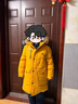 哈吉斯（HAZZYS）品牌童裝男童羽絨服冬季新款三防透濕抑菌防靜電保暖中長(cháng)款羽絨服 姜黃 165cm 曬單實(shí)拍圖