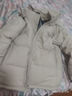 鴨鴨（YAYA）羽絨服女2025最新款冬季小個(gè)子顯瘦蓄熱加厚保暖云感泡芙韓版外套 米色 L (建議125-140斤) 曬單實(shí)拍圖