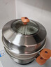 愛(ài)仕達蒸鍋家用304不銹鋼三多層加厚蒸饅頭包子蒸屜蒸籠電磁爐煤氣灶用 28cm  蒸鍋 曬單實(shí)拍圖