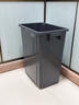 紐仕達垃圾桶無(wú)蓋40L方形黑灰色商用餐飲辦公室家用廚房飯店大號垃圾箱 曬單實(shí)拍圖
