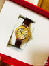 西普尼金表（HIPINE）金表女純金999足金黃金手表復古腕表時(shí)尚騏驥紅石英女表生日禮物 【光殼金面鋼扣】金重3.5g+ 曬單實(shí)拍圖