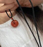 侗秘南紅瑪瑙平安扣吊墜川料柿子紅滿(mǎn)色滿(mǎn)肉南紅掛件項鏈男女 天然南紅平安扣【中號】經(jīng)典尺寸 曬單實(shí)拍圖