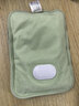 暖水袋電熱水袋雙插手新款加厚絨布暖寶寶暖手寶防爆智能熱敷毛絨款自動(dòng)斷電 線(xiàn)條狗-綠色 曬單實(shí)拍圖