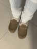 啄木鳥(niǎo)真皮羊羔毛女鞋冬季豆豆2025新款腳蹬勃肯保暖秋冬棉鞋毛毛軟底鞋 卡其色【加絨保暖】 38 曬單實(shí)拍圖