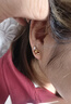 央創(chuàng  )時(shí)尚中國黃金銀耳釘馬年本命年禮物女士耳飾新年生肖馬女朋友實(shí)用S925 曬單實(shí)拍圖
