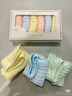 全棉時(shí)代嬰兒口水巾兒童水洗紗布面巾洗臉小毛巾 禮盒3條裝 黃藍綠25×50cm 曬單實(shí)拍圖