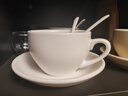 器物集高檔加厚陶瓷咖啡杯碟套裝專(zhuān)業(yè)拉花杯歐式拿鐵卡布奇諾杯子300ml 月光白300ml咖啡杯碟套裝 曬單實(shí)拍圖