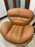 歐圣斯（OSHNES FURNITURE）北歐搖搖椅輕奢真皮沙發(fā)懶人沙發(fā)可睡可躺單人椅蛋殼蝸牛躺椅家用 【進(jìn)口中厚黃?！奎S褐色 曬單實(shí)拍圖