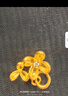 金小貅黃金吊墜古法點(diǎn)鉆小滴溜足金鑲嵌小金象金花掛墜泡泡手串DIY配件 0.7g,小桂花吊墜-多退少補 曬單實(shí)拍圖