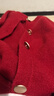 唐獅（TonLion）2025秋冬毛衣女美式復古風(fēng)針織開(kāi)衫外套紅色高級感時(shí)尚百搭潮 曬單實(shí)拍圖
