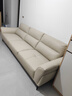 顧家家居（KUKA）門(mén)店同款頭層牛皮沙發(fā)花瓣沙發(fā)大小戶(hù)型奶油風(fēng)1227柔空白3人位 曬單實(shí)拍圖