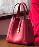 百麗禮物馬年系列包女2026春新商場(chǎng)同款真皮菜籃子婚包手提包BL878AX6 紅色 F 曬單實(shí)拍圖
