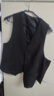 羅蒙（ROMON）西裝馬甲男士背心潮流正裝商務(wù)休閑西服馬夾男黑色5XL 曬單實(shí)拍圖