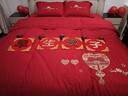 四萬(wàn)公里結婚陪嫁被子收納袋棉被喜被收納袋婚慶四件套包裝袋大紅色手提袋 曬單實(shí)拍圖