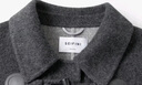 詩(shī)凡黎（‘S EIFINI）【牛角滿(mǎn)分】雙面綿羊毛牛角扣大衣25秋新款學(xué)院風(fēng)中長(cháng)外套 灰色 M 曬單實(shí)拍圖