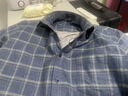 杉杉（FIRS）【羊毛內膽】保暖襯衫男加絨加厚冬季法蘭絨磨毛襯衣 灰色格紋 41 曬單實(shí)拍圖