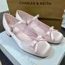 CHARLES&KEITH26春新品蝴蝶結圓頭瑪麗珍鞋芭蕾舞鞋CK1-60361613 Light Pink淺粉色 38 （245） 曬單實(shí)拍圖