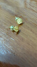 周大福ING系列幸福四葉草足金黃金耳釘(工費:180計價(jià))EOF194 足金 約1.55g 曬單實(shí)拍圖