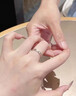 BJYLS999純銀情侶戒指一對男女款高級感可調節足銀對戒生日禮物送女友 情侶一對+精美禮盒 曬單實(shí)拍圖