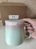 叁旬印象泡茶馬克杯創(chuàng  )意漸變陶瓷帶蓋茶水分離辦公室情侶杯子過(guò)濾水杯 印象馬克杯(漸變款)_水碧綠 曬單實(shí)拍圖