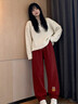 回力褲子春季女款2026新款加絨加厚運動(dòng)褲中學(xué)生高腰休閑長(cháng)褲保暖衛褲 曬單實(shí)拍圖