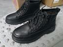 普步仕品牌真皮馬丁靴男2025年冬季新款加絨潮流靴子男工裝時(shí)尚百搭男鞋 黑色冬季[保暖加絨] 40 曬單實(shí)拍圖