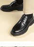 金猴（JINHOU）皮鞋男商務(wù)正裝德比鞋圓頭系帶單鞋男 黑色 43 曬單實(shí)拍圖