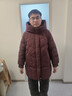 鴨鴨羽絨服女2025秋冬新款通勤中長(cháng)款簡(jiǎn)約連帽寬松加厚保暖鴨絨外套 紅色 2XL 曬單實(shí)拍圖
