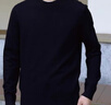 森馬（Semir）毛衫男冬發(fā)熱含羊絨半高領(lǐng)內搭25基礎黑色打底針織衫109725107102 曬單實(shí)拍圖
