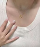 中國黃金（CHINA GOLD）莫比烏斯環(huán)黃金吊墜女足金鎖骨項鏈愛(ài)無(wú)止境新年節禮物送女友老婆 【今/次日達】莫比烏斯吊墜+S925鏈 約0.3g 曬單實(shí)拍圖