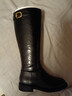 他她TATA明星同款超模靴騎士靴大筒圍顯瘦長(cháng)靴 黑色（絨里） 36 曬單實(shí)拍圖