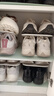 鳳全可調節收納鞋架鞋子收納神器省空間雙層鞋架托鞋柜分層整理置物架 米色4個(gè)裝【可放8雙鞋】 曬單實(shí)拍圖