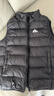 紅豆90絨兒童羽絨服馬甲輕薄保暖男女童立領(lǐng)背心外穿外套  黑色 160 曬單實(shí)拍圖