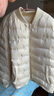 艾萊依輕薄羽絨服女秋季時(shí)尚通勤休閑百搭保暖鴨絨外套 砂礫米M 曬單實(shí)拍圖