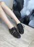 妙麗德訓鞋女平底真皮加絨鞋子女款2025冬季棉鞋女鞋百搭皮面休閑鞋 黑色 加絨 37 曬單實(shí)拍圖
