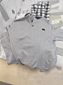 恒源祥長(cháng)袖T恤男士純色翻領(lǐng)含桑蠶絲體恤百搭上衣HJ151 中灰 175/92A  曬單實(shí)拍圖