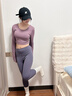 木林森瑜伽服運動(dòng)套裝女秋冬長(cháng)袖透氣速干女士健身普拉提訓練服帶胸墊 曬單實(shí)拍圖