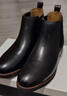 百麗男鞋牛皮商務(wù)英倫切爾西煙筒靴A0927DD2 黑絨里 40 曬單實(shí)拍圖