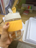 樂(lè )扣樂(lè )扣 手持咖啡杯玻璃杯便攜吸管杯隨手杯可愛(ài)牛奶杯子350ML黃色 曬單實(shí)拍圖