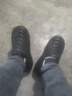 ECAC手術(shù)室防水棉拖鞋男冬季外穿防滑耐磨加絨醫護室內家居包跟棉鞋男 黑色【升級款更保暖】 42-43 碼（推薦41-42腳） 曬單實(shí)拍圖