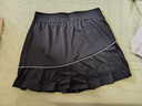川崎（KAWASAKI）羽毛球裙女休閑運動(dòng)裙防走光跑步裙網(wǎng)球裙速干運動(dòng)服 女款針織短裙 A2754-2 黑色 XL 曬單實(shí)拍圖