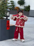 女童套裝加厚2025新款洋氣兒童衣服秋冬季小女孩國風(fēng)新年服兩件套 紅色 110 cm 曬單實(shí)拍圖