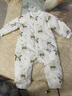 童泰新生嬰兒衣服連體衣秋冬加厚夾棉初生寶寶蝴蝶衣爬服 黃色 59cm 曬單實(shí)拍圖