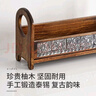 異麗復古實(shí)木桌面化妝品收納盒浴室衛生間洗手臺臺面香水護膚品置物架 【柚木】單層把手收納盒 36*11*16cm 曬單實(shí)拍圖