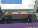 愛(ài)國者T352電腦音響 桌面音箱 家用有線(xiàn)USB臺式筆記本電腦長(cháng)條木質(zhì)低音炮雙振膜多媒體揚聲器復古風(fēng) 曬單實(shí)拍圖