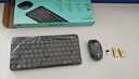 羅技（Logitech）MK245nano無(wú)線(xiàn)鍵盤(pán)鼠標套裝電腦臺式機筆記本游戲辦公便攜式 MK245-黑色【帶電池】 無(wú)線(xiàn)套裝 曬單實(shí)拍圖