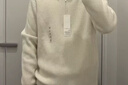 優(yōu)衣庫男女裝souffle yarn舒芙蕾半拉鏈針織衫毛衣毛衫478546 01 乳白色 L /175/100A 曬單實(shí)拍圖